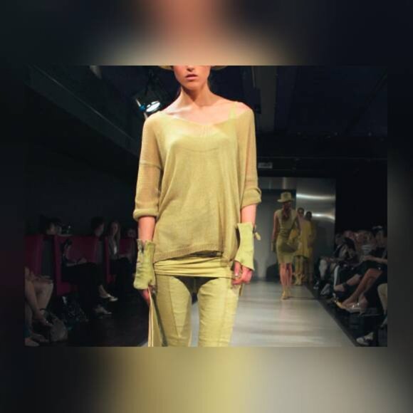 Annette Gortz SS/13 Liam Yellow Cotton-Blend Front-Zip Sweater - Picture 1 of 11
